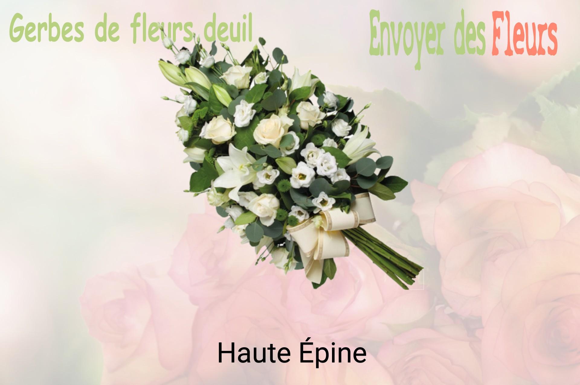 Gerbe de fleurs de deuil livrée à Haute-Épine